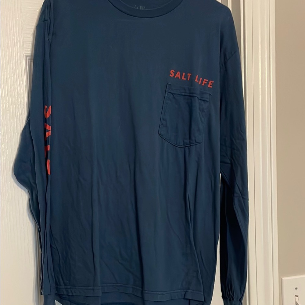Salt Life Men's Blue Long Sleeve Shirt